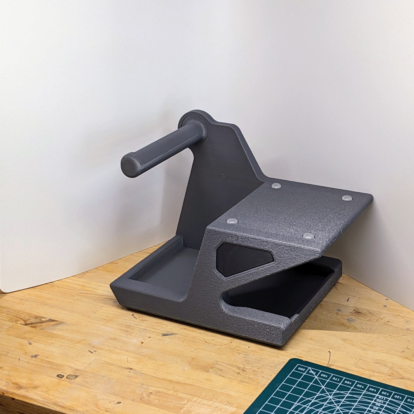 Thermal Printer Stand with Label Holder – Fits 4x6 Label Rolls & Stacks, Space-Saving Organizer for Shipping Labels