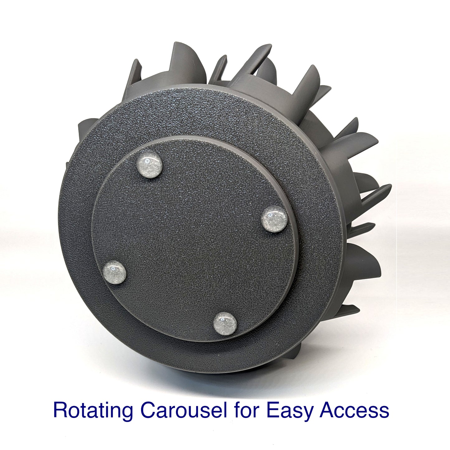 Organizer for Vallejo 25mm Paints - 24 Slot | Spinning Paint Carousel and Brush Holder